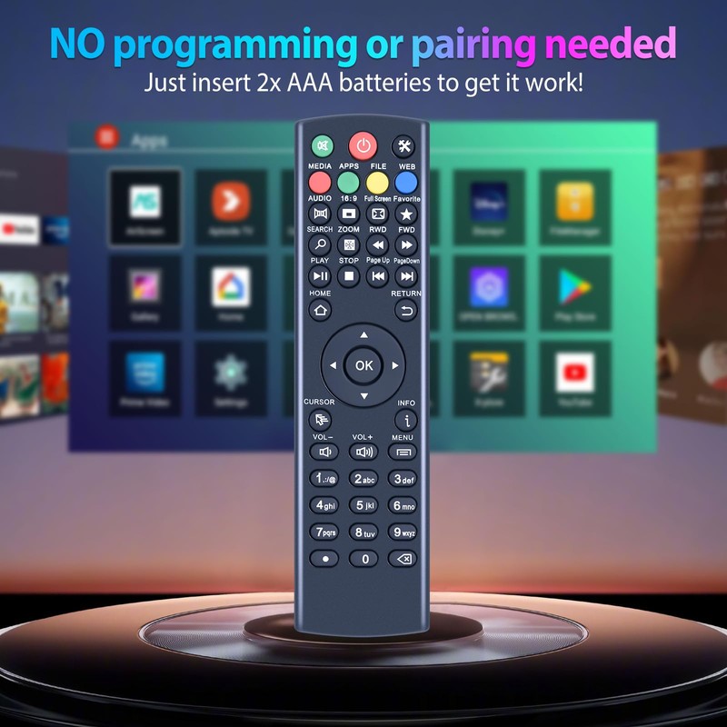 Replacement Remote Control Compatible with Superbox Without Voice, for Superbox