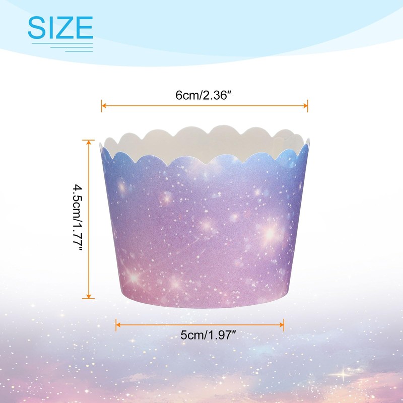 sourcing map 100Pcs Paper Baking Cups Small Greaseproof Disposable Bulk