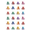 Cute Octopus Pre-cut Wafer Cupcake Toppers, Round Edible Decorations, Assorted