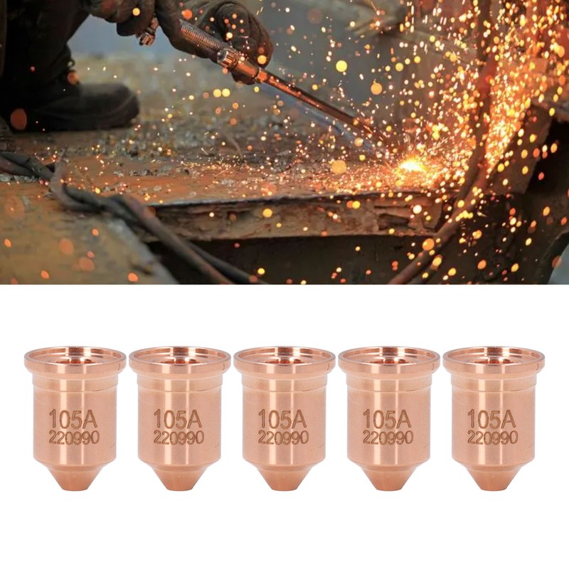 5 Pcs 220990 Nozzle Tip Brass Plasma Cutting Torch Nozzle