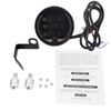 3-in-1 Motorcycle Electronic Digital Thermometer Voltmeter Time Clock Temperature Gauge