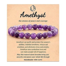 Carnelian Bracelet Amethyst Crystal Bracelet for Women Men Gemstones Red Bracelet Black Shungite Beads for Bracelets Jade Citrine Healing Jewelry Gifts