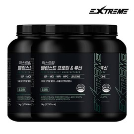 (익스트림) 밸런스드 프로틴 류신 1kg 3통 (75일분) (Extreme) Balanced Protein Leucine 1kg 3 tubs (75 servings)