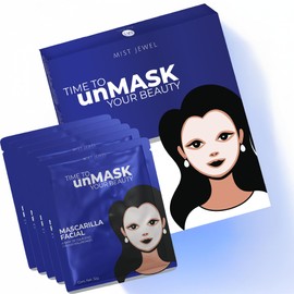 MIST JEWEL Mascarilla Facial con Colágeno, ácido hialurónico y aminoácidos de alto efecto hidratante y Rejuvenecedora  Premium Bio-Collagen mask...   