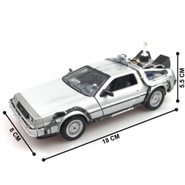 Welly Die-Cast Welly 1:24 Diecast DeLorean DMC Back To The Future 2 Time Machine Car Model Collectible Model (Back to the Future 2)