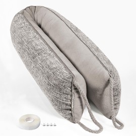 HADOR Door Draft Stopper for Bottom of Doors 30 Inch, Weighted Under Door Snake Noise/Breeze/Cold Air Blocker, Gray Soundproof Door Pillow Stopper