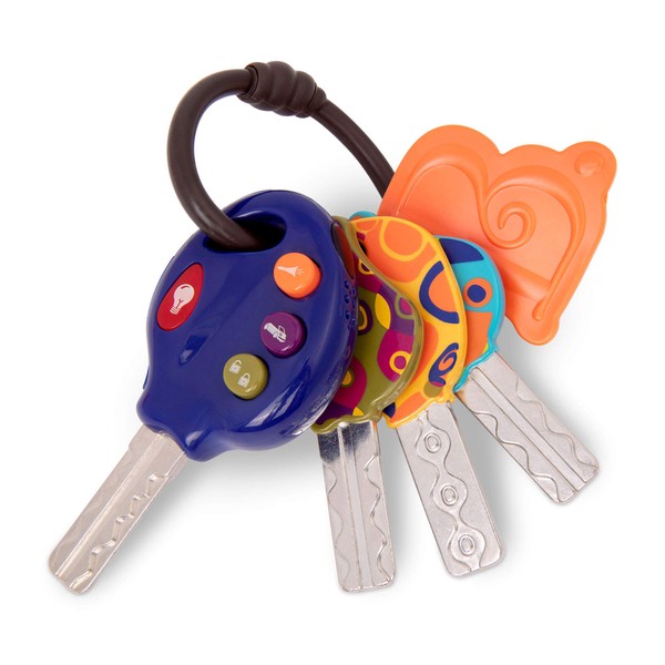 B. toys Luckeys Toy Key Blue for Children and Babies - Car Key Toy with Light and Sounds Baby Toy from 10 Months