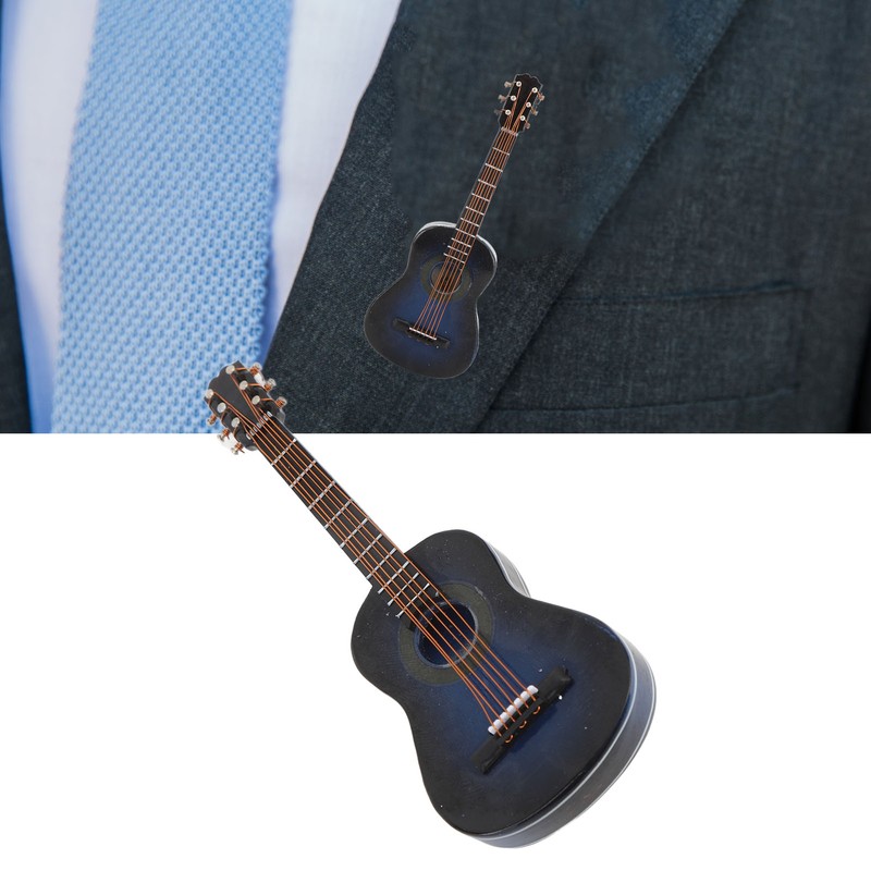 Guitar Brooch Fashionable Elegant Unisex Vintage Instrument Lapel Pin for