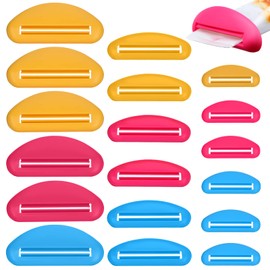 Ipetboom 18Pcs Toothpaste Squeezer Ergonomic Tube for Toothpaste Creams Multipurpose Pigment Tube Easy to Use Store for Adults Random Mixed