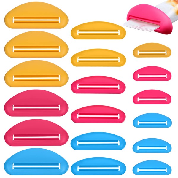 Ipetboom 18Pcs Toothpaste Squeezer Ergonomic Tube for Toothpaste Creams Multipurpose