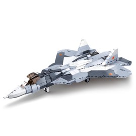 DAHONPA Su-57 Fighter Military Army Airplane Building Bricks Set with Figure, 893 Pieces Air-Force Build Blocks Toy, Gift for Kid and Adult