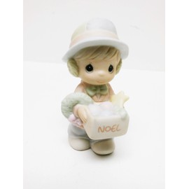 Precious Moments Sugar Town Dusty, Boy with box of ornaments Figurine, 529435