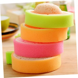 IWOWHERO 4pcs Kids Bath Sponges Fruit-Shaped Bath Tools for Baby Bathing Soft and Safe Random Style