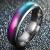 4mm Stainless Steel Temperature Sensative Color Changing Wedding Band Mood