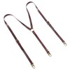 EURYNOME Leather Suspenders for Men Crocodile Pattern Genuine Leather Y