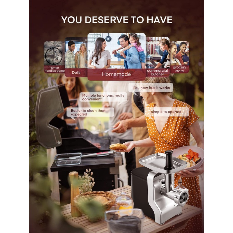 Electric Meat Grinder Heavy Duty - 5 in1 Meat Grinders