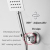 1 Set Shower Holder Bracket Sturdy Adjustable 360° Shower Head