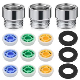 3 Pack Shower Flow Restrictor, Universal Shower Flow Reducer Limiter Set Shower Tap Attachment with G1/2 Water Saving Adapter Tap to Shower Adapter for Bath Taps Shower Attachment for Taps