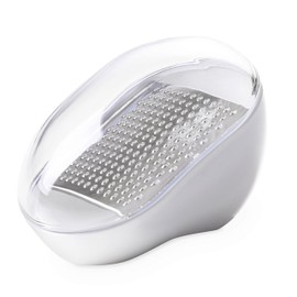 Grater with Removable Blade, White Inside and Clear Outside, 15 cm, Trendy Line by Omadadesign