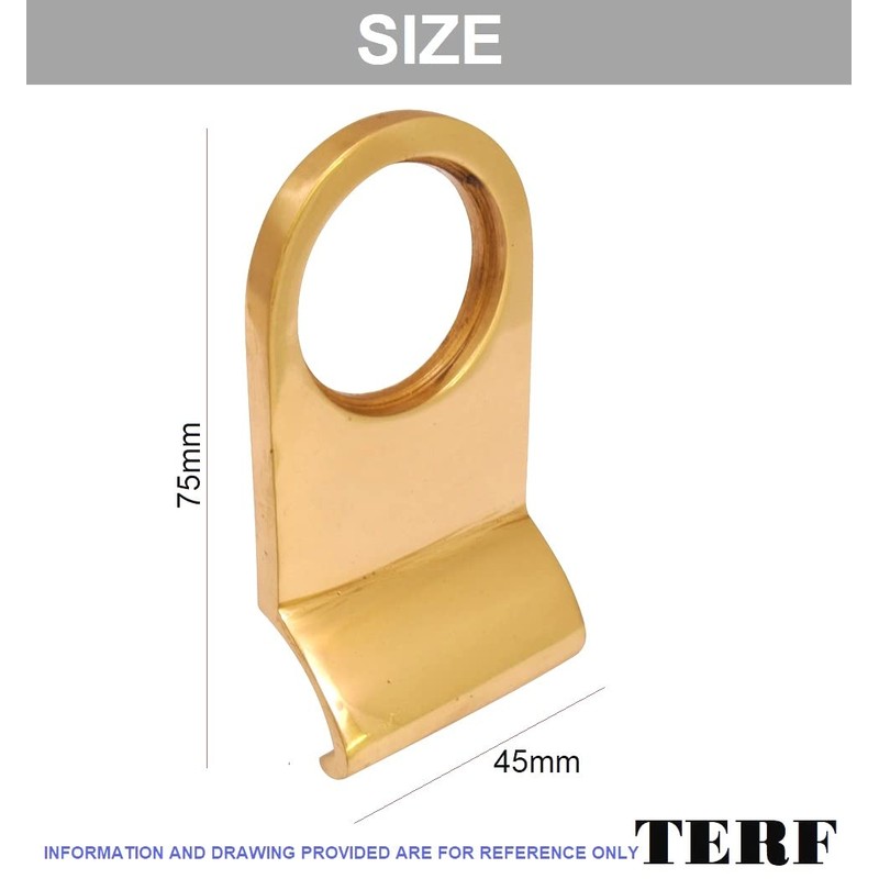 TERF® Heavy Duty Victorian Door Cylinder Latch Pull Polished Brass
