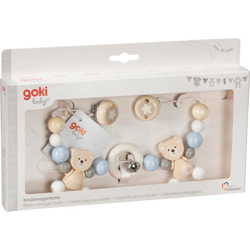 goki 65202 - Pram Chain Bear with Clips - Made