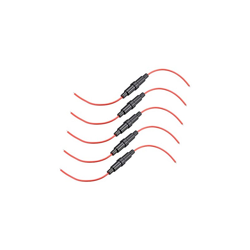 sourcing map Inline Screw Type Fuse Holder 22 Gauge AWG