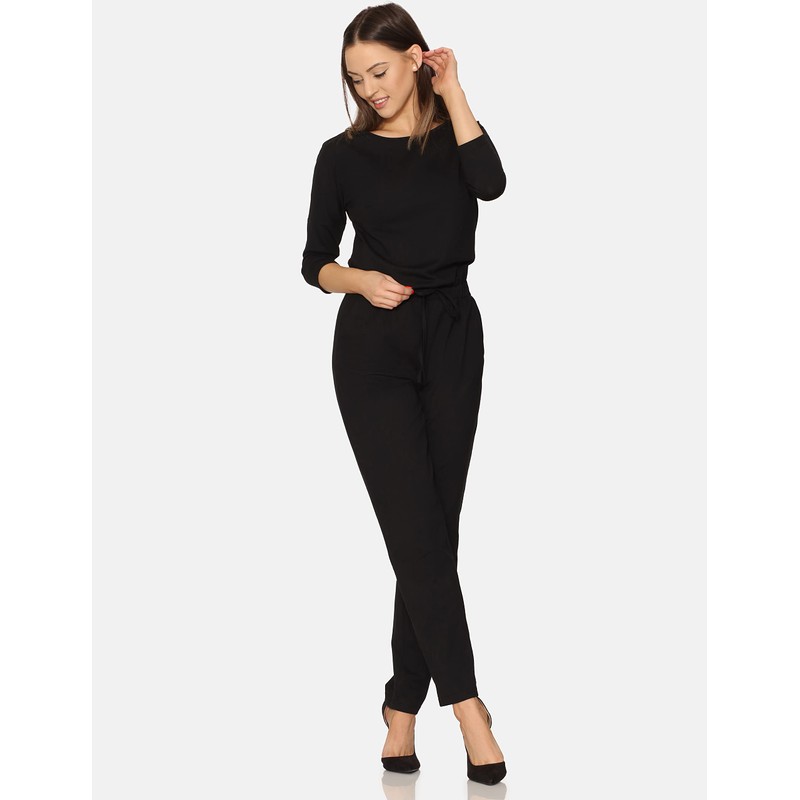 Bellivalini BLV50-212 Women's One-Piece Jumpsuit with Tie Belt Leisure Suit,