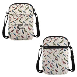 VAMSII Pigeon Lover Gift Hot G-irls Love Pigeons Crossbody Bag Who Loves Pigeon Travel Bag Pigeon Merch (Love Pigeons C)