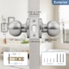 Knobonly 10 Pack Privacy Door Knobs Satin Nickel, Keyless Door