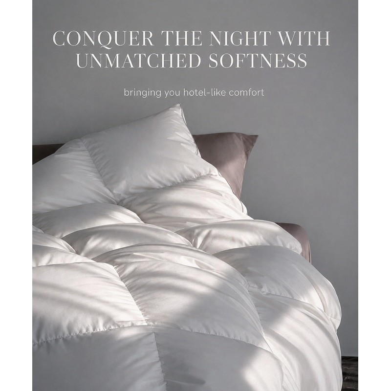 Goose Down Fiber Comforters 100% Cotton Shell King Size Comforter