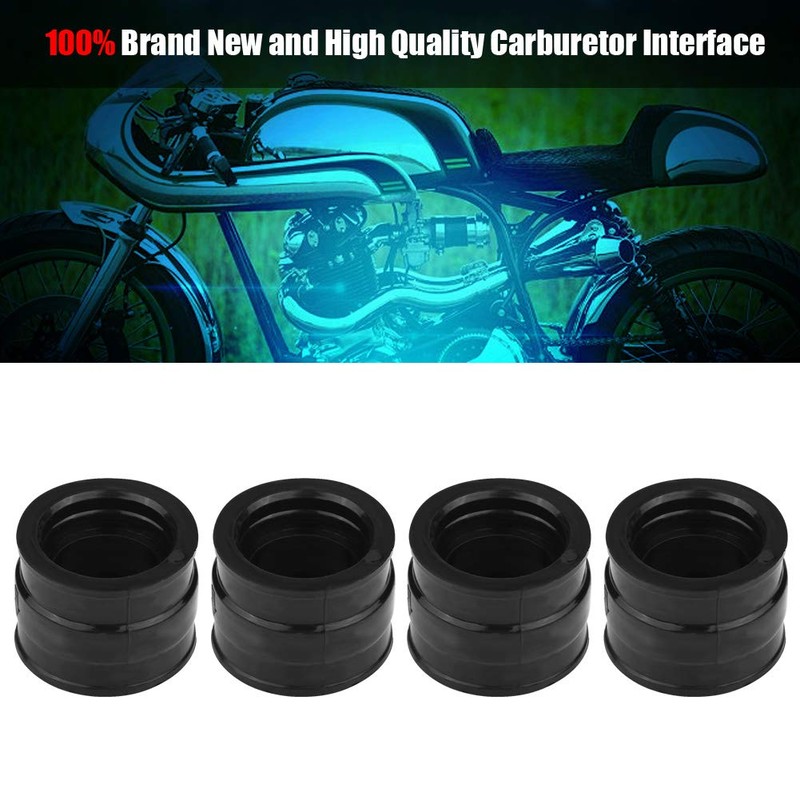 1982 Cb650 Carb Boots 4Pcs Motorcycle Carburetor Interface Adapter For
