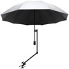 UPF 50+ Beach Umbrella with Adjustable Universal Clamp