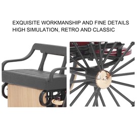 Nurnesy Retro Alloy Tricycle Model Ornament, 1:12 Scale, Highly Simulated Vintage Car Decoration with Tricycle Ornament, Perfect for Model Collectors and Car Enthusiasts (Black)