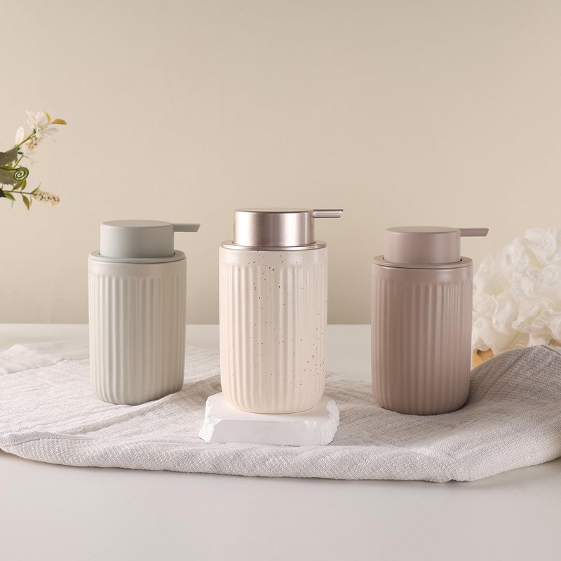 Umlaca Soap Dispenser, Refillable Ceramic Soap Dispenser, 350 ml, Large