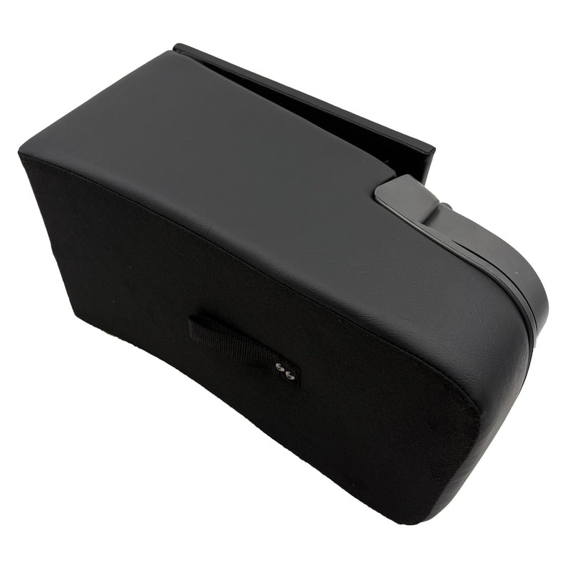 LOOYE Black Universal Truck Bench Seat Console with Cup Holders