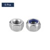 sourcing map 5Pcs M14 x 2 Nylon Insert Hex Lock
