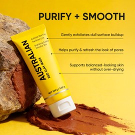 Boaccy Australian Red Clay Face Mask, Mineral-Rich Detox Mud Mask with Kakadu Plum, Desert & Rainforest Lime Extracts, for Radiant-Looking, Smoother Skin, All Skin Types, 100 mL (1)