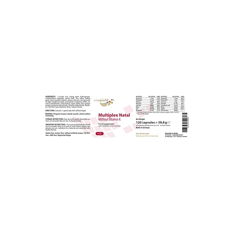 Vita World 3 Pack Multivitamin A-Z Without Vitamin K 3