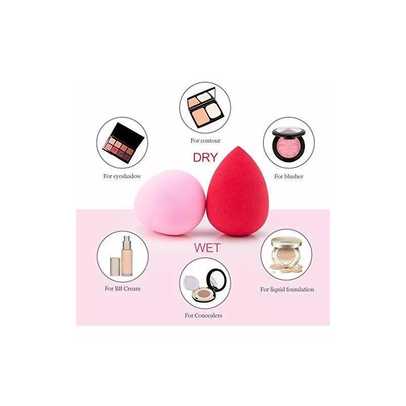 Arcane Tinmen Esponjas Para Difuminar Maquillaje Colores Brillantes 10pzas