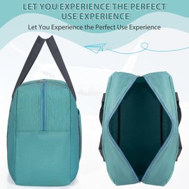 LASUK 18x13x6 Travel Bag, Foldable Travel Duffel Bag Tote, Spirit Airlines Personal Item Travel Bag, Gym Bag,Carry on Luggage Duffle,for Women and Men(Mint Green)