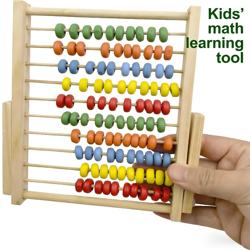 MAGIKON Wooden Counting Number Frame, 10 Rows Abacus for Learning
