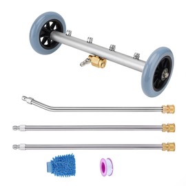 Undercarriage Pressure Washer Cleaner,Water Broom for Power Washer Undercarriage Attachment with Extension Wands,Wash Mitt, 4000 PSI (16 inch Blue)