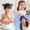 Lamiishop ヘアゴム 髪ゴム 子供 星型 2個 キラキラ おしゃれ ヘアピン ミニ
