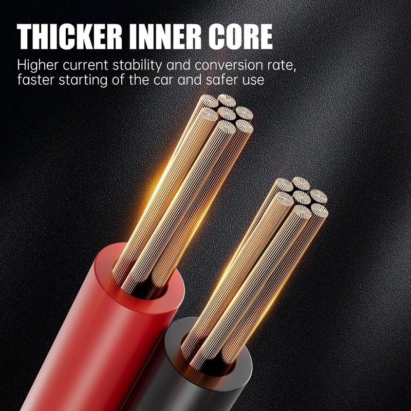 0 Gauge 25 Feet Jumper Cables for Car Battery, Heavy
