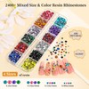 2 Boxes Flatback Glass and Resin Rhinestones with Tweezers and