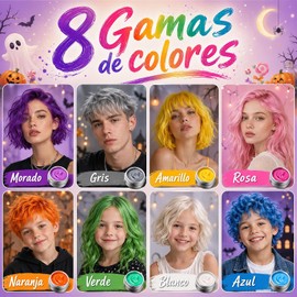 Cera Para Pintar Cabello, Tinte Temporal Para Cabello, Cera Temporal Para Teñir El Cabello, Color Pelo Moda, Color Duradero, para Niños y Adultos, para Halloween, Navidad, Fiestas y Uso Diario (Morado)