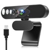 Dancial USB Webcam, 1080P Streaming Webcam with Microphone for PC,MAC,