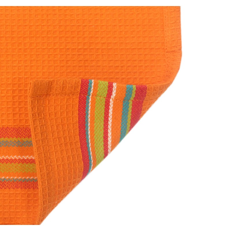 COTTON CRAFT Salsa Stripe Kitchen Towel - Set of 8