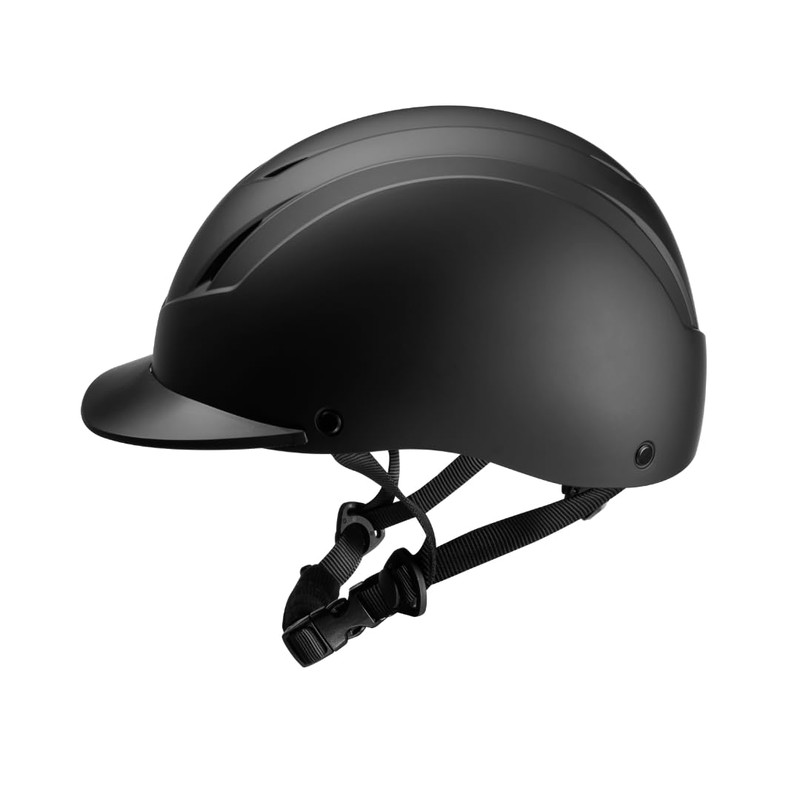 PFIFF ProtectionX Unisex Youth Riding Helmet, Black, S