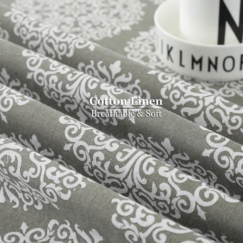 Aeici Grey Tablecloths Rectangular Large Table Cloth 220x140 Large Table